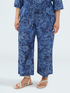 Cropped Hose aus Chambray mit Print image number 0