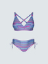 Bikini mit mehrfarbigem Print und B&auml;ndchen image number 2