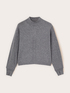 Crew neck cashmere sweater with openwork image number 4