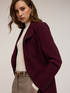 Double-breasted polyester-viscose coat image number 3