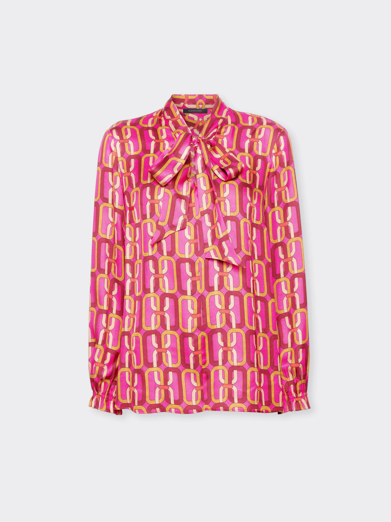 Printed blouse with sash image number 4