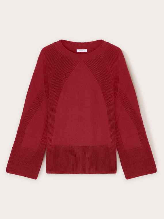 Raglanpullover aus Wollmischung