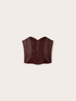 Top bustier in tessuto spalmato image number 4
