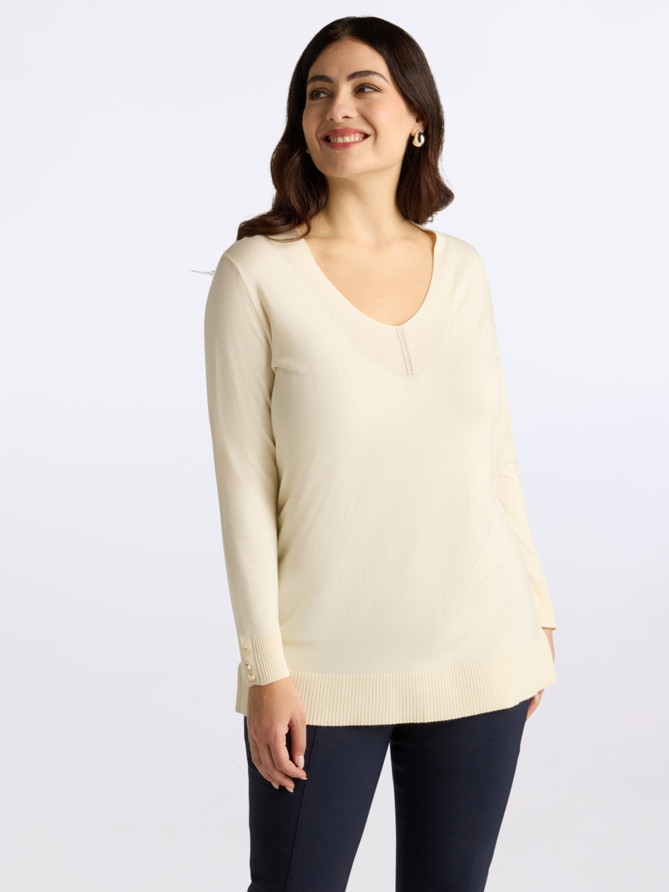 Langer Pullover mit Viskose LENZING™ ECOVERO™ image number 0