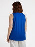 Two-fabric top with V-neck image number 1