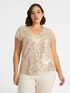 Sequin-embroidered LENZING™ ECOVERO™ viscose T-shirt image number 0