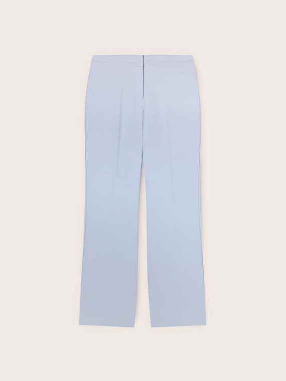 Cropped cady crepe trousers