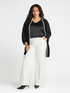 Cardigan long avec bords blancs et micro-paillettes image number 3