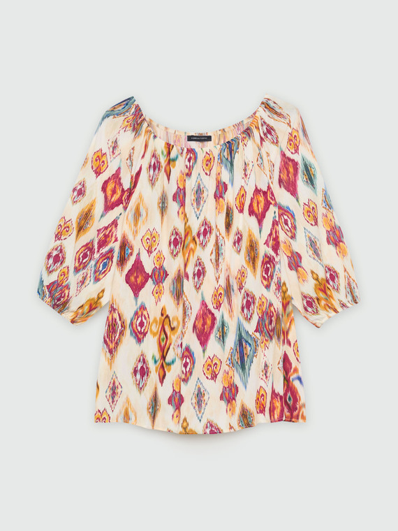 Ikat print blouse