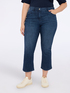 Blue wash kick flare jeans image number 2