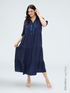 Long viscose shirt dress image number 0