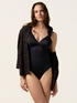 One-piece swimsuit with ruffle detail image number 0