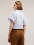 Camicia a righe con maniche ricamate image number 1