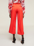 Pantalon cropped jambe large avec revers image number 1