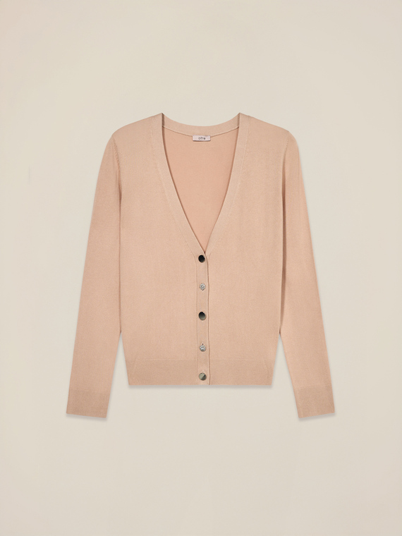 Cardigan scollo a V misto viscosa