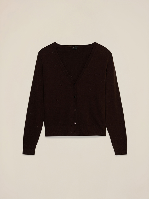 Cardigan mit Mikro-Pailletten