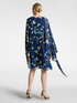 Elegant printed dress with cape image number 1