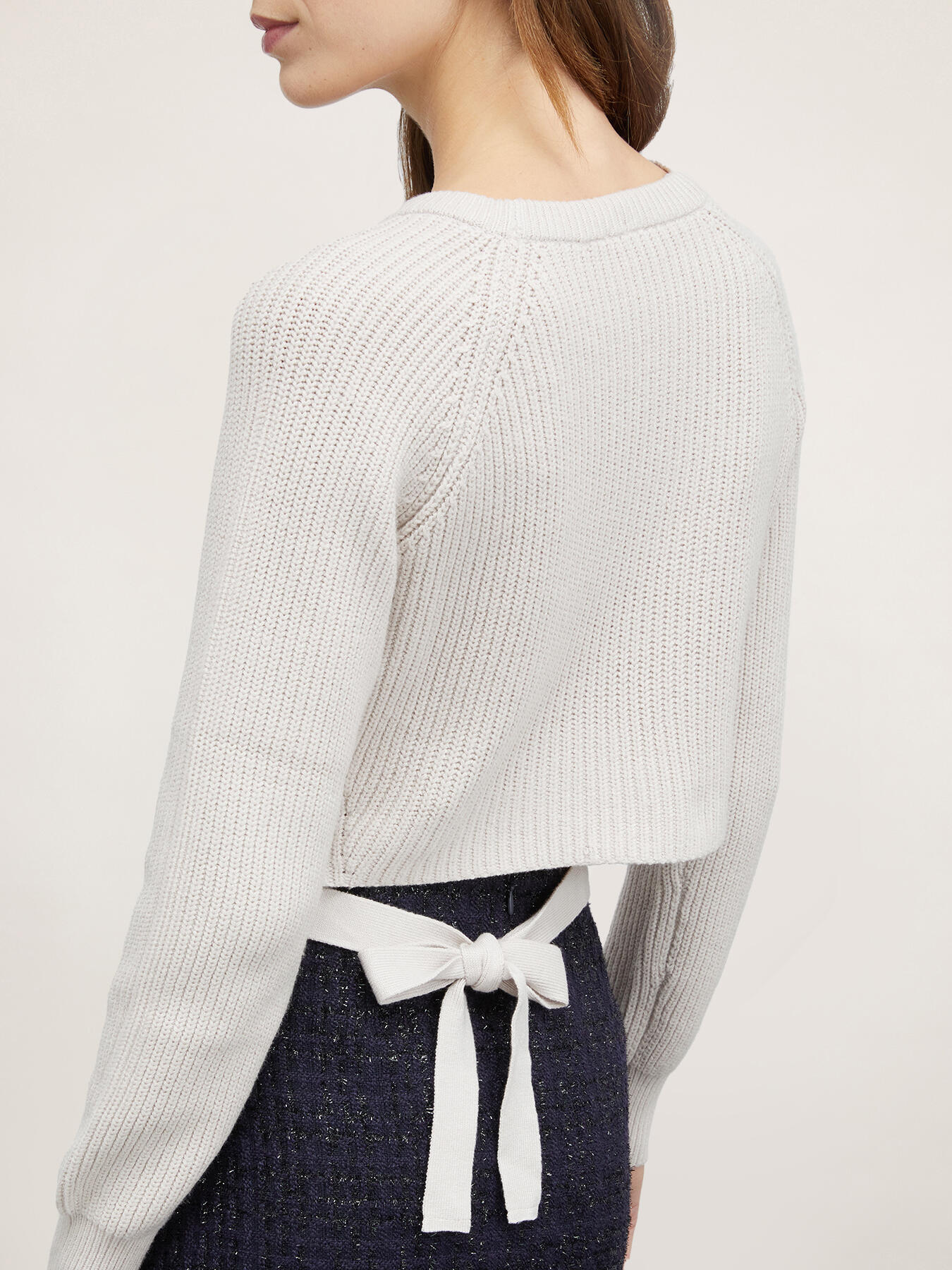 Ribbed asymmetrical sweater image number 1
