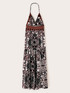 Rochie lungă de vară cu model etnic image number 4