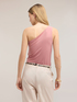 One-shoulder draped top image number 1