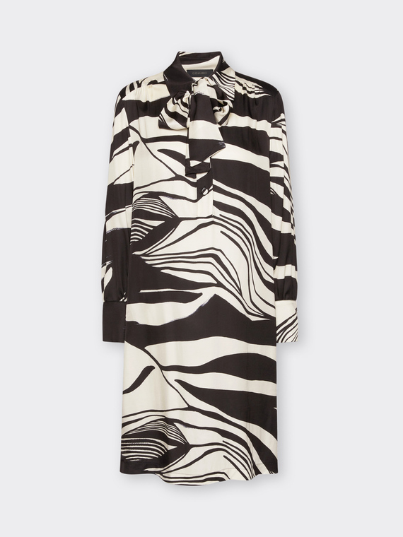 Printed dress in viscose twill