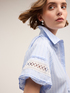 Camicia a righe con maniche ricamate image number 2