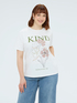Cotton t-shirt with floral print image number 1