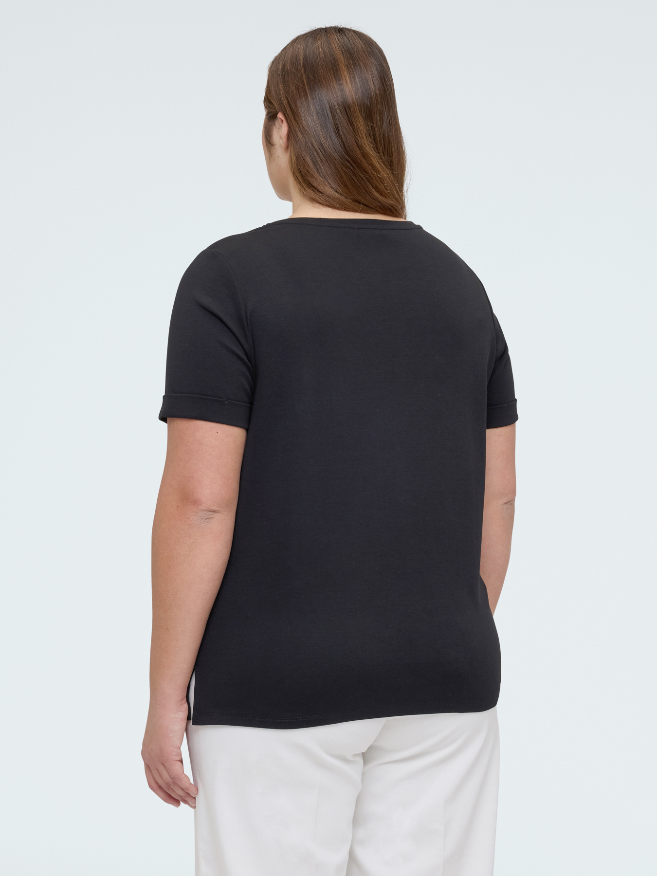 Cotton t-shirt with decorated pocket image number 1