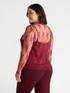 T-shirt in pizzo con top image number 1