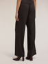 Palazzo pants in yarn-dyed fabric image number 1