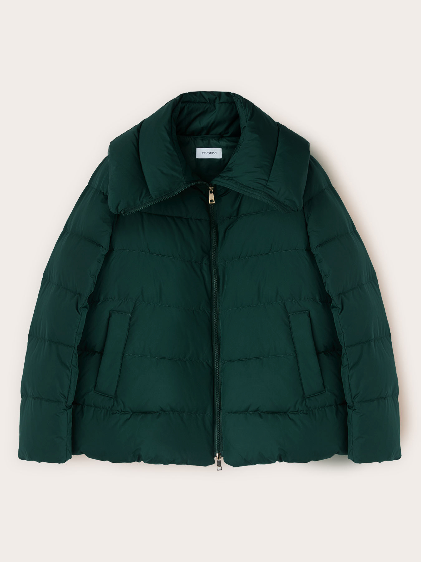 Heavy down jacket with high collar image number 4