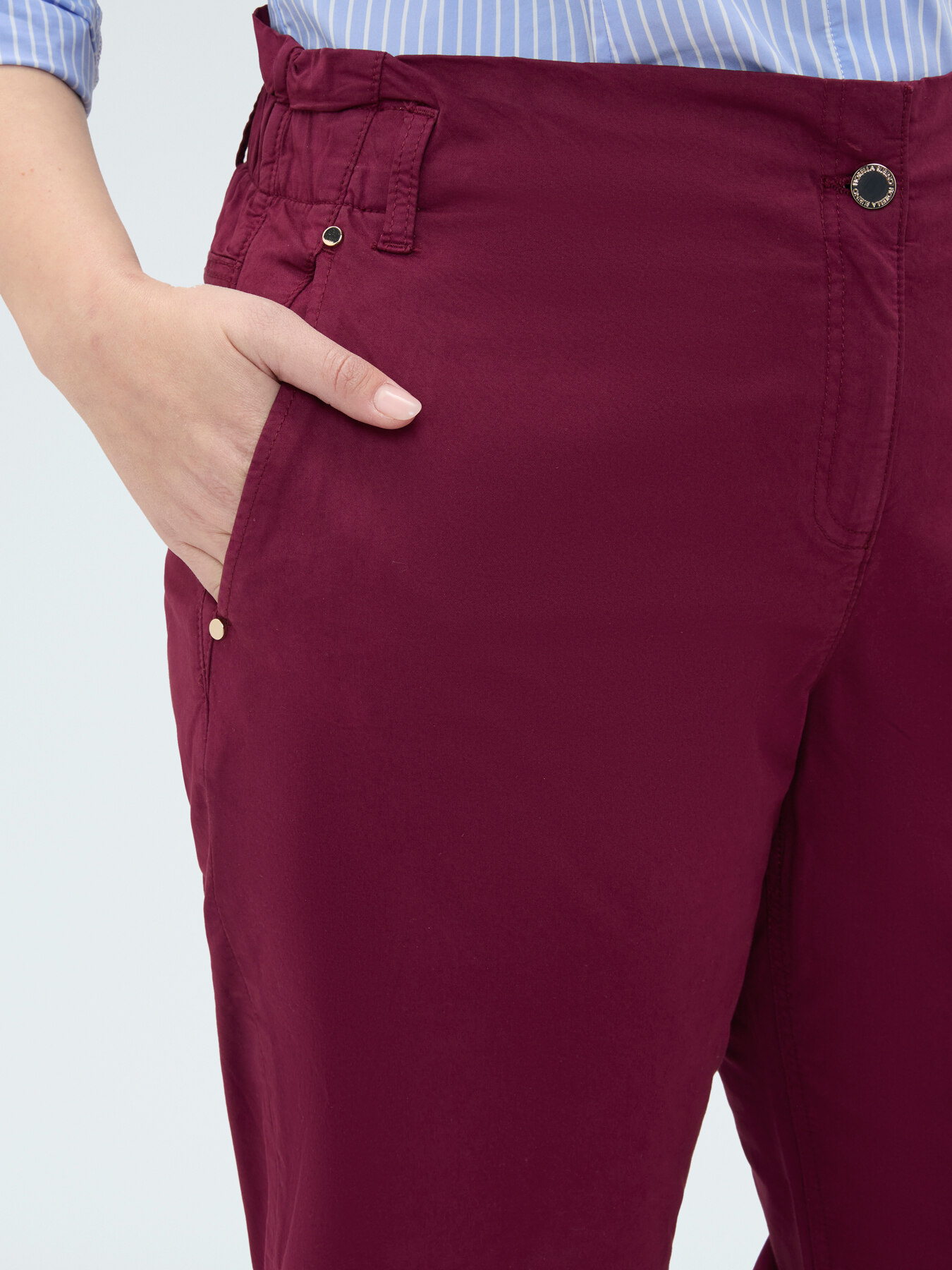 Pantalon Balloon en m&eacute;lange de coton image number 2