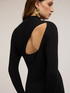 Midi knit dress with back cut-out image number 3