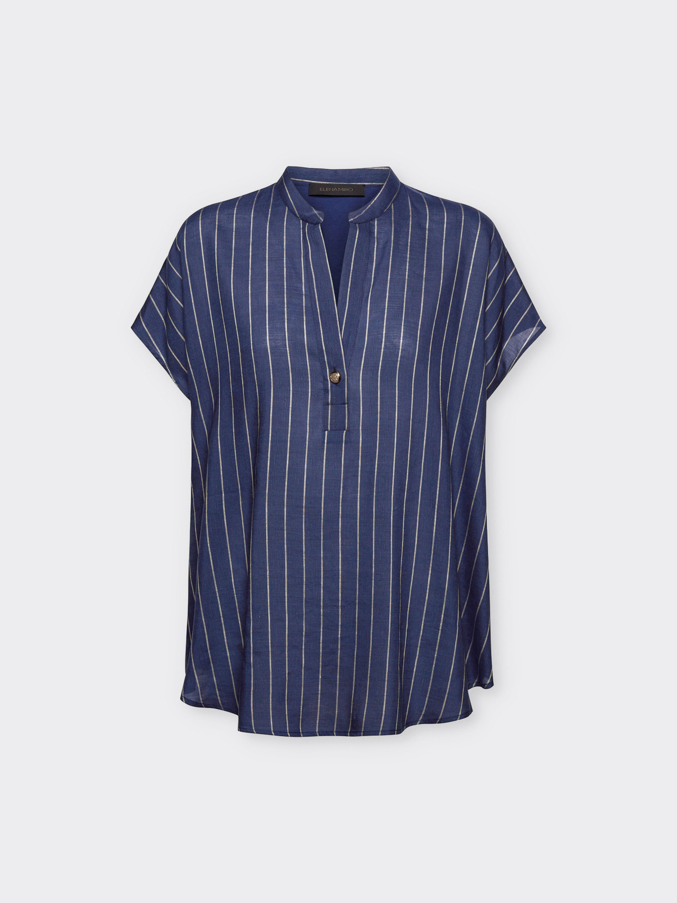 Bluse aus Leinen und Jersey mit Nadelstreifen image number 4