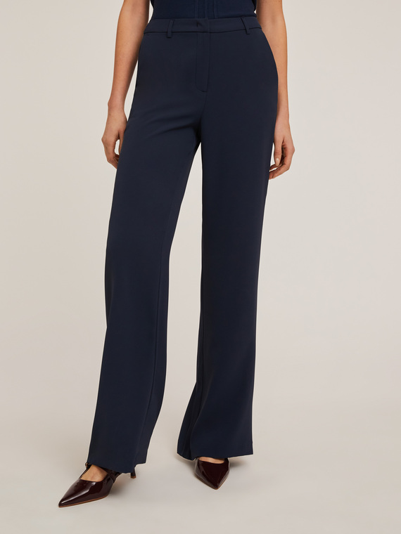 Pantalon large en envers satin
