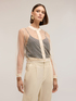 Tulle shirt with jewel embroidery image number 2