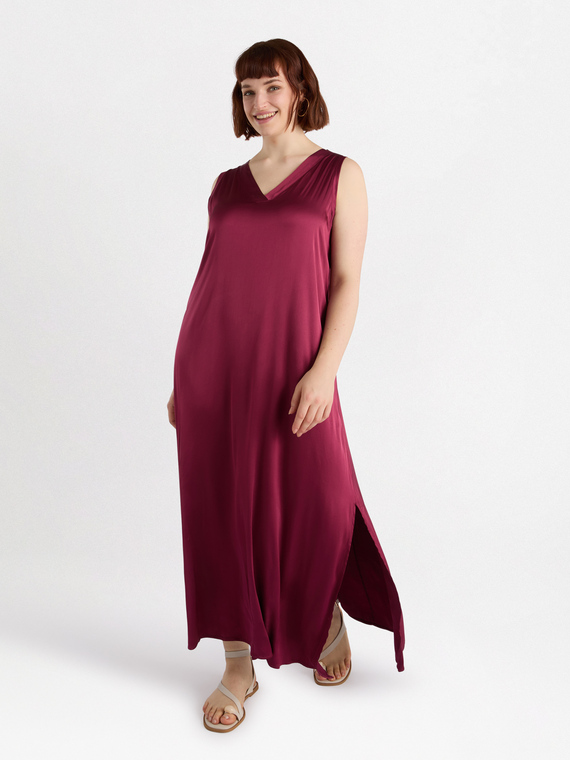 Long satin dress