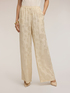 Pantaloni palazzo din satin jacquard image number 2