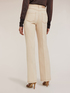 Pantalon flare en drill avec surpiqûres contrastantes image number 1