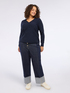 Jeans cropped con maxi risvolto image number 2