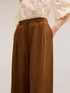 Pleated palazzo trousers in lyocell blend image number 2