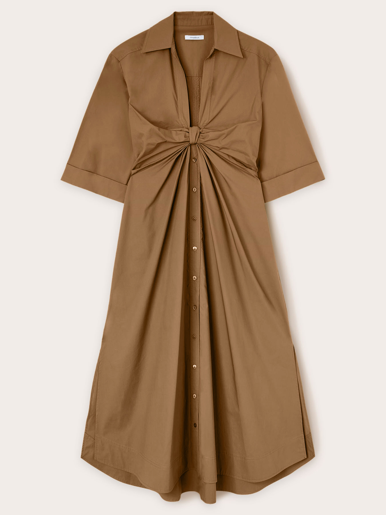 Hemdblusenkleid mit Knoten image number 4