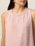 Top in georgette con perline e cristalli image number 2
