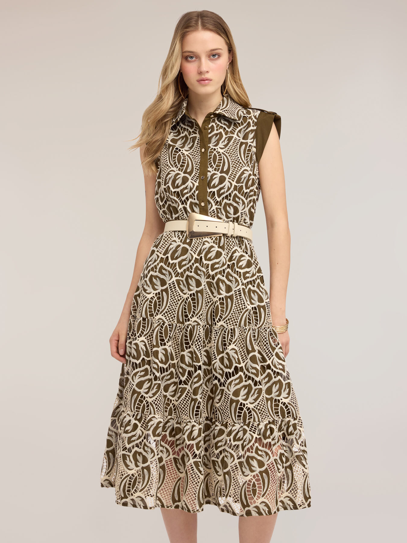 Sangallo eyelet shirtdress image number 2
