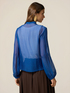 Silk blend shirt with ruffle image number 1