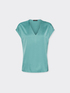 V-neck satin blouse image number 4