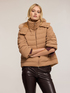 Heavy glittery down jacket with hood image number 0
