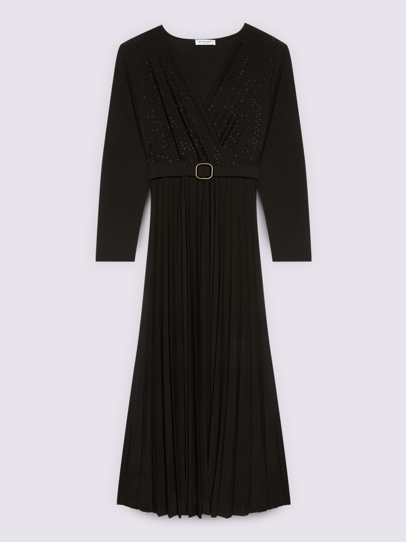 Vestito con gonna plissé e cintura image number 5