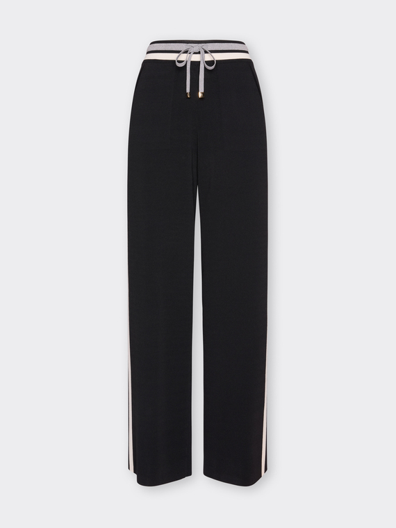 Pantaloni palazzo misto viscosa