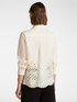 Camisa de lino con bordado calado image number 1